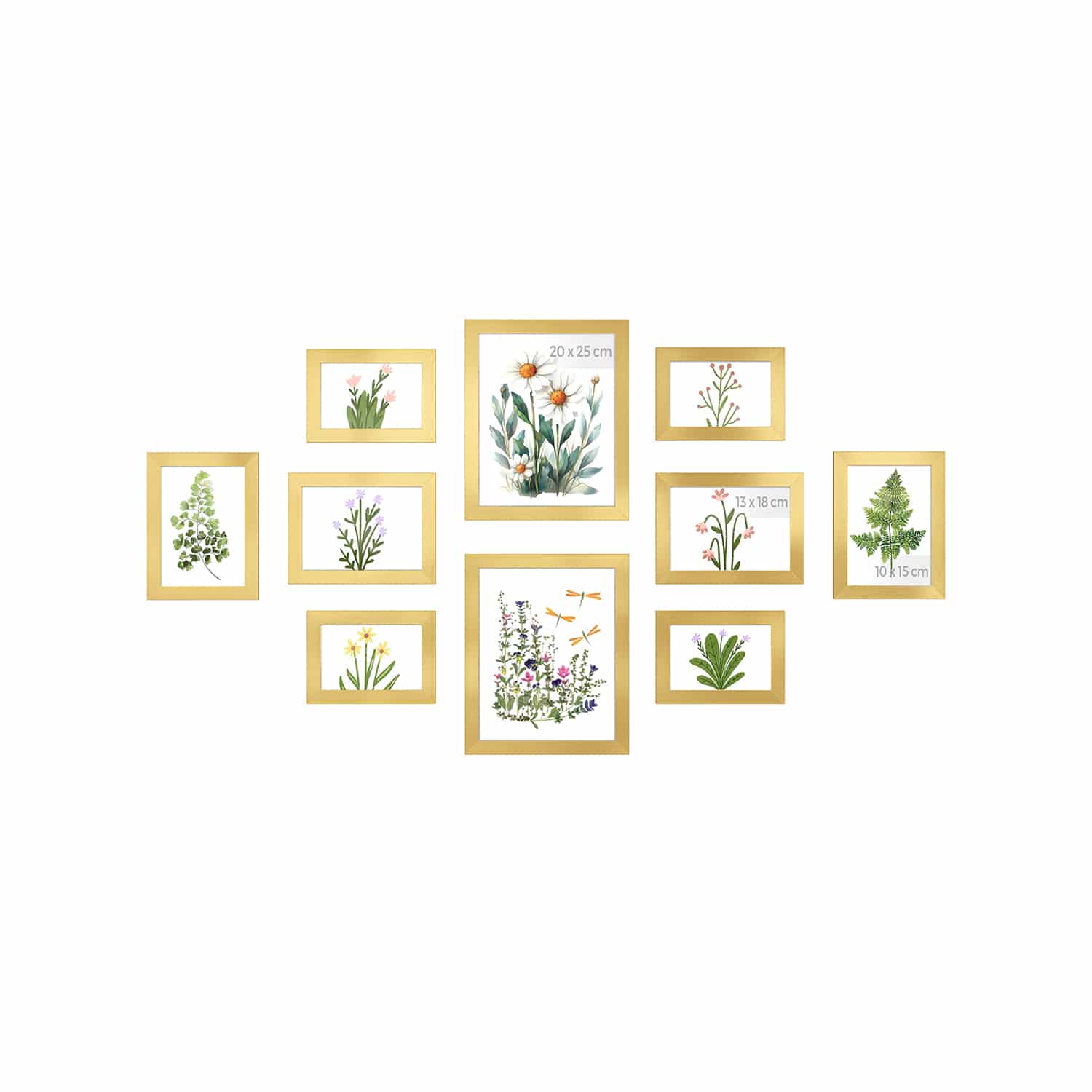 Bilderrahmen 10er Set mit Kunststoffscheibe aus MDF Bilderrahmen 10er Set mit Kunststoffscheibe aus MDF von SONGMICS