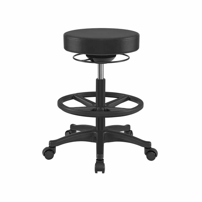 Bürohocker 59,5-81 cm schwarz von SONGMICS