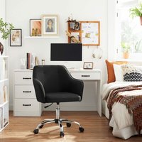Bürostuhl, Schreibtischstuhl, höhenverstellbar, bis 110 kg belastbar, schwarz GBO019B01 - Schwarz - Songmics von SONGMICS