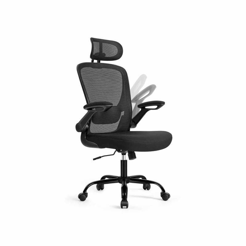 Bürostuhl ergonomisch mit Mesh tintenschwarz von SONGMICS