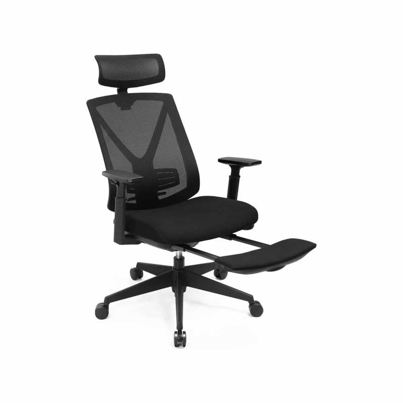 Bürostuhl mit Lordosenstütze schwarz von SONGMICS
