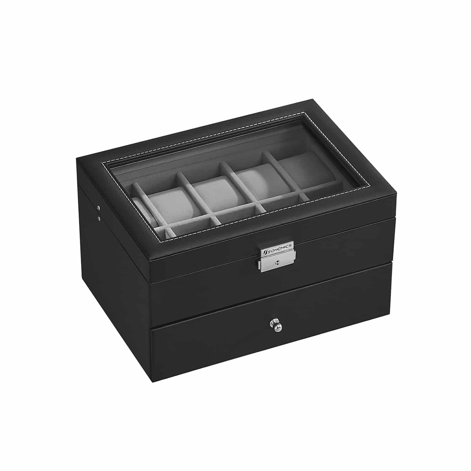 Elegante Uhrenbox für 20 Uhren von SONGMICS