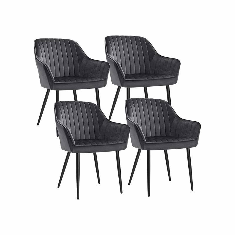 Esszimmerstühle 4er Set Grau von SONGMICS