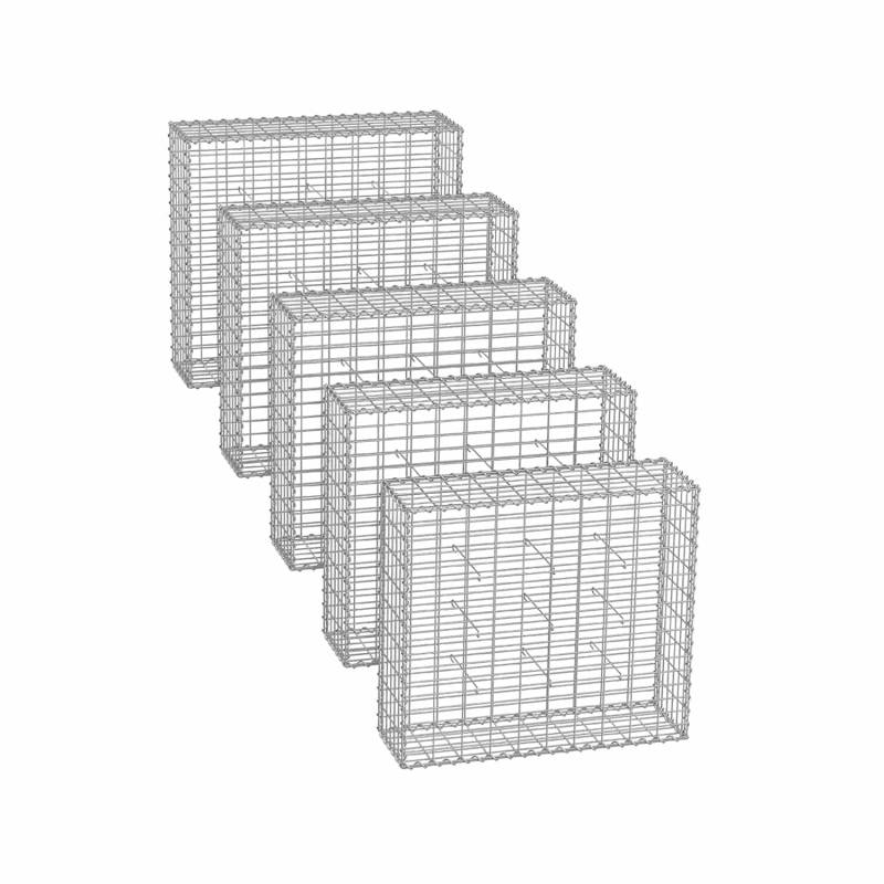 Gabionenkörbe mit 5 x 10 cm Maschenweite 5er Set von SONGMICS