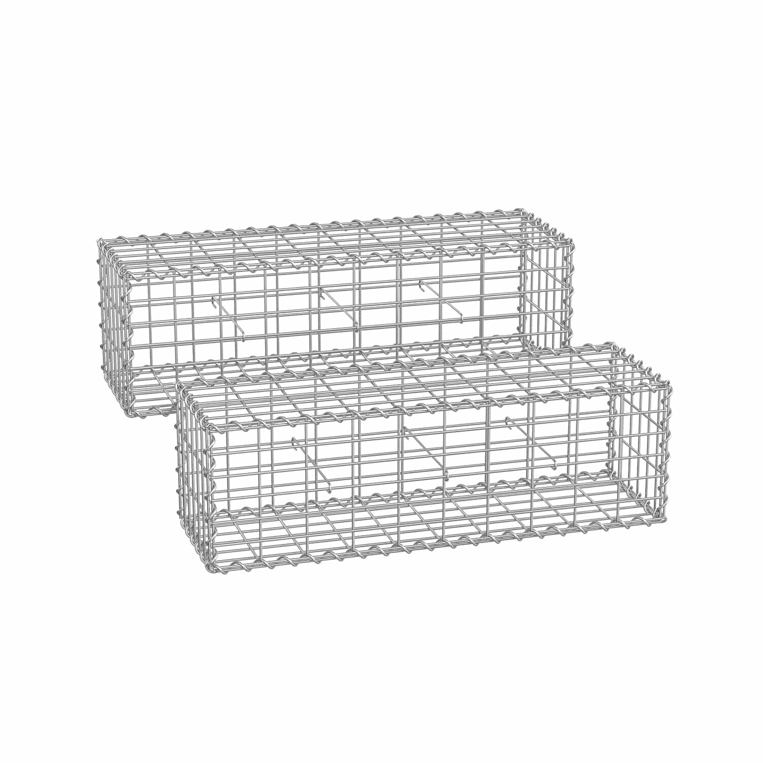 Gabionenkörbe mit 5 x 10 cm Maschenweite für Steine 2er Set Gabionenkörbe mit 5 x 10 cm Maschenweite für Steine 2er Set von SONGMICS