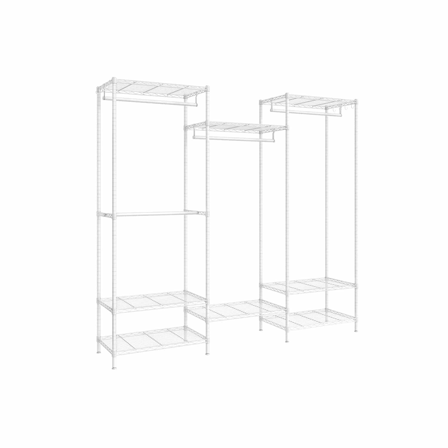 Garderobe aus Metall mit verstellbaren Ablagen wolkenweiß Garderobe aus Metall mit verstellbaren Ablagen wolkenweiß von SONGMICS