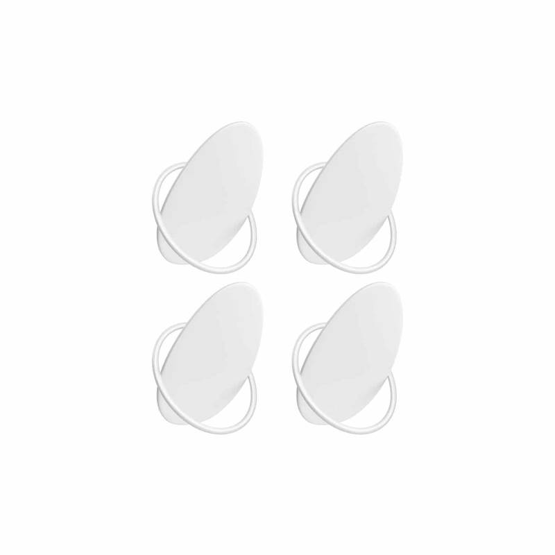 Garderobenhaken 4er Set Ei-Form Design perlweiß von SONGMICS