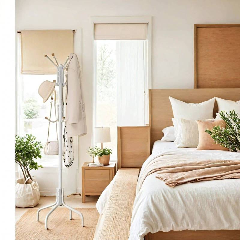 Garderobenständer, Kleiderbügel aus Metall mit 12 Haken, Garderobe von SONGMICS