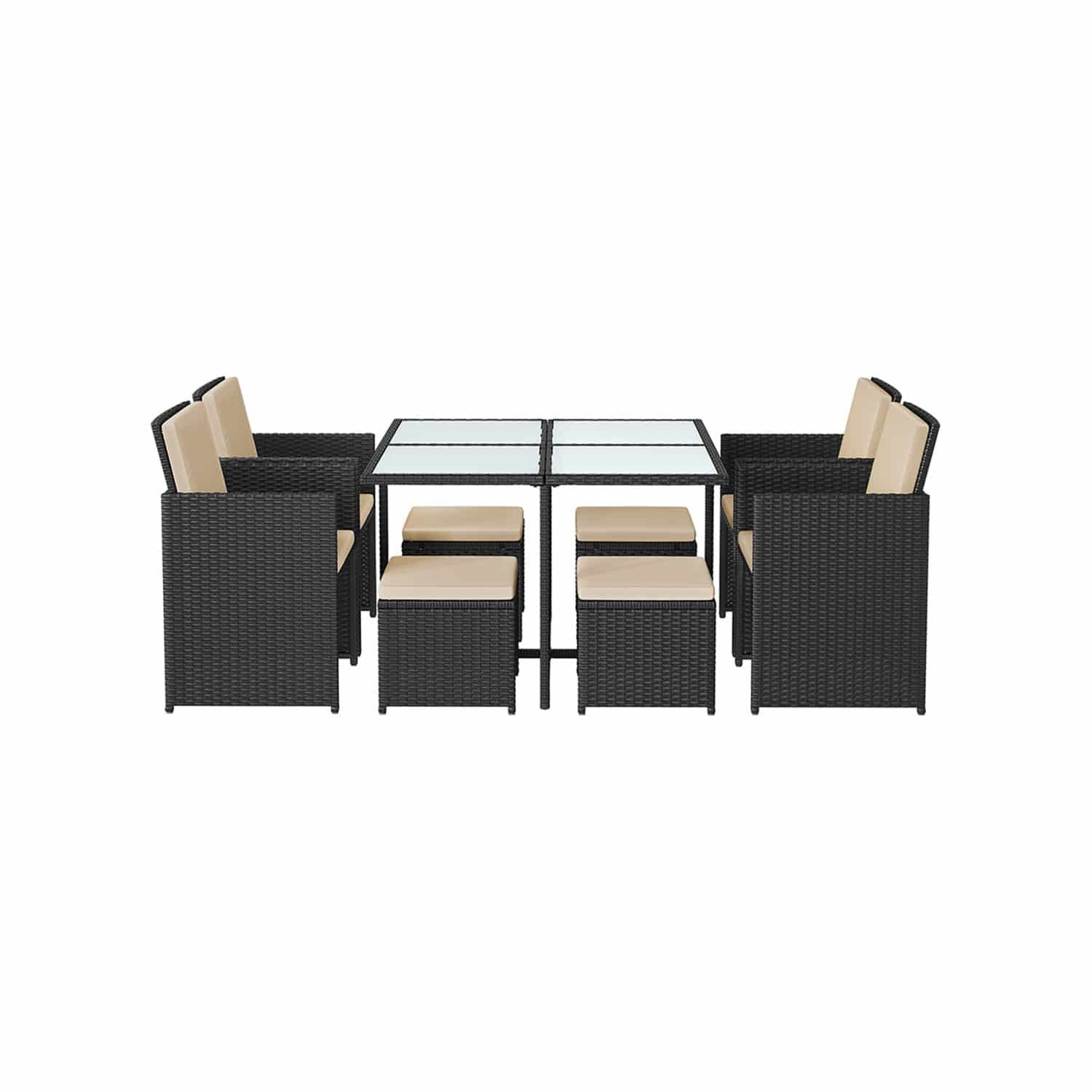 Gartenmöbel 9er Set aus Polyrattan Gartenmöbel 9er Set aus Polyrattan von SONGMICS