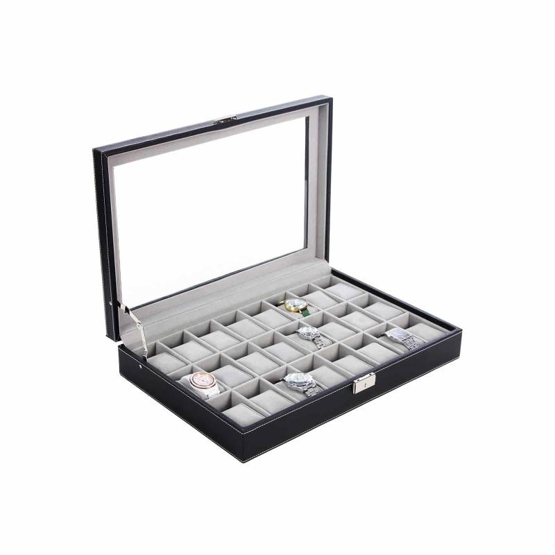 Große Uhrenbox für 24 Uhren von SONGMICS