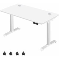 Songmics - Höhenverstellbarer Schreibtisch elektrisch, 70 x 140 cm Tischoberfläche, Doppelmotor, stufenlos verstellbar, Memory-Funktion mit 4 Höhen, von SONGMICS