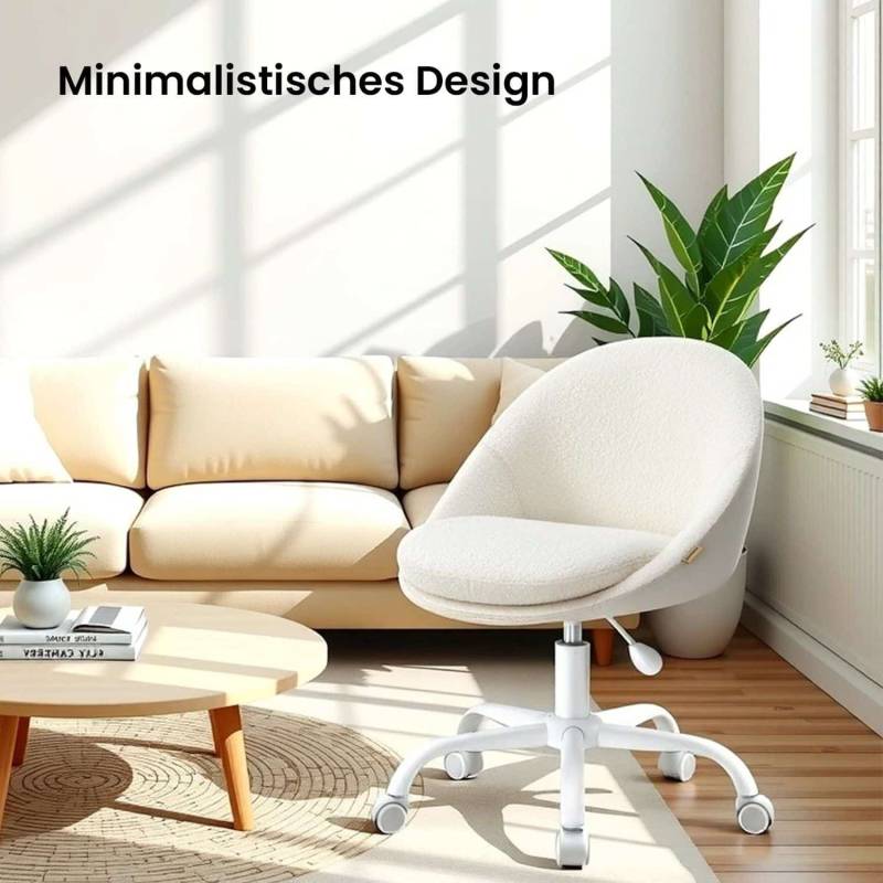 Homeoffice-Stuhl, Schminkstuhl aus Fleece, Schreibtischstuhl von SONGMICS