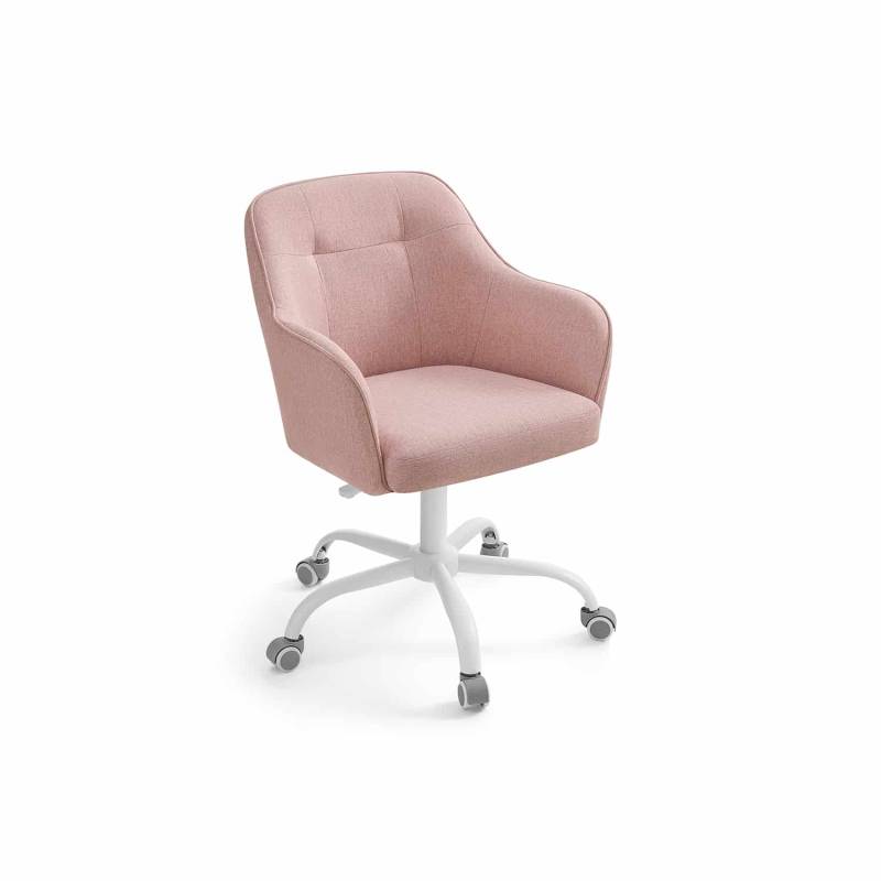 Homeoffice Stuhl höhenverstellbar atmungsaktiver Stoff rosa von SONGMICS