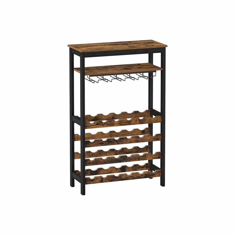 Industrie-Design Weinregal mit Glashaltern von SONGMICS