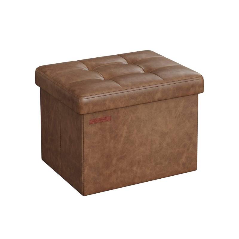 Klappbarer Sitzbank mit Stauraum 41 cm kaffeebraun von SONGMICS