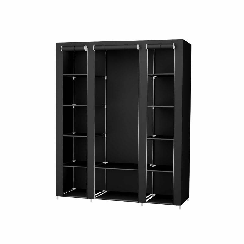 Kleiderschrank 175 x 150 cm Schwarz von SONGMICS
