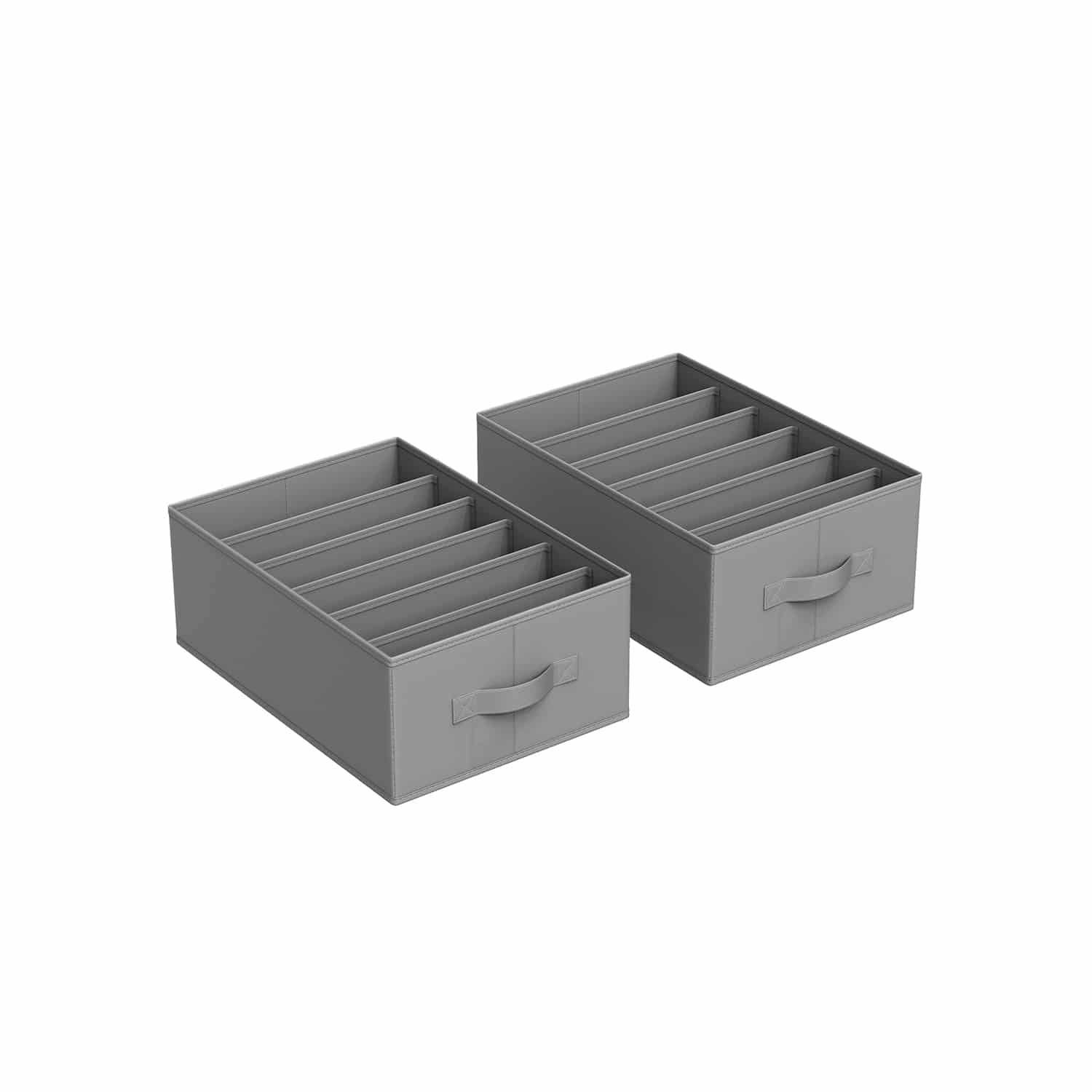 Kleiderschrank-Organizer 6 Fächer 2er Set taubengrau von SONGMICS