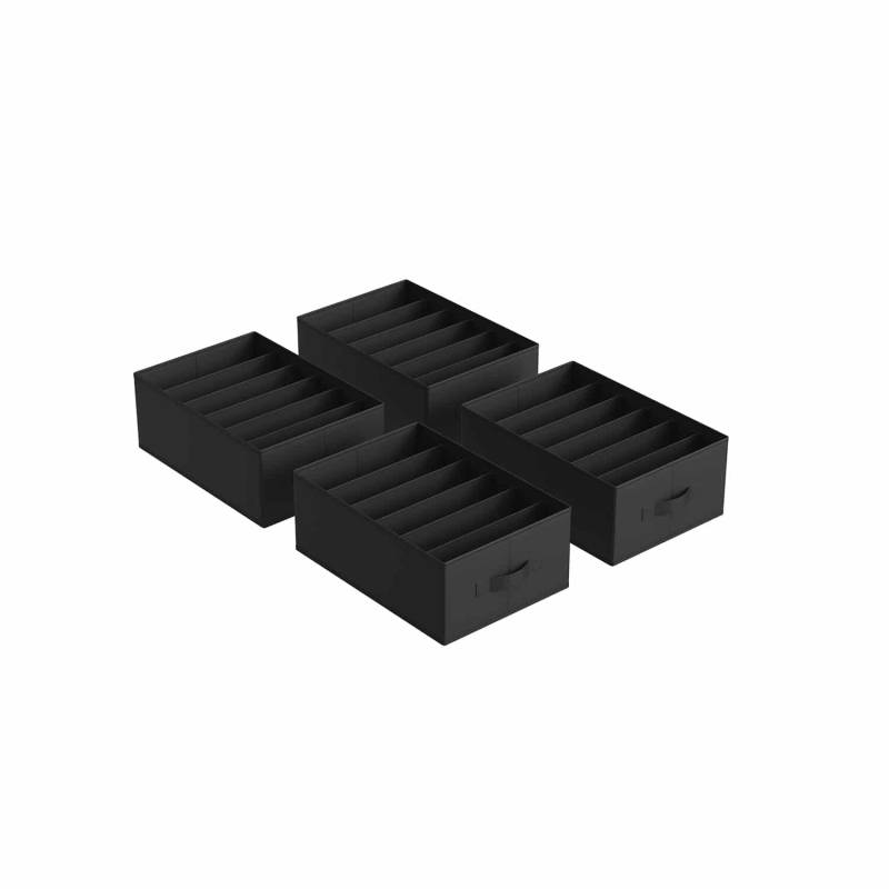 Kleiderschrank-Organizer 6 Fächer 4er Set klassikschwarz von SONGMICS