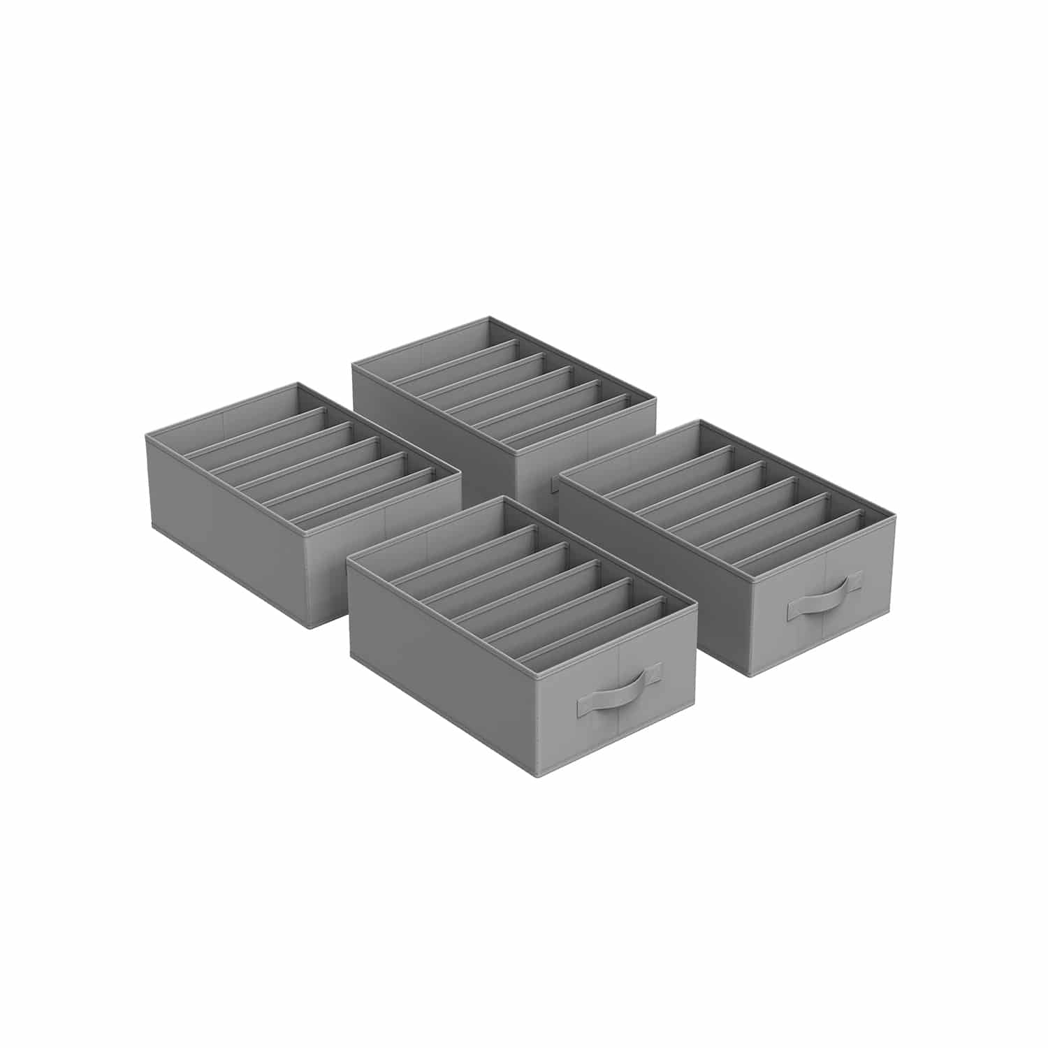 Kleiderschrank-Organizer 6 Fächer 4er Set taubengrau von SONGMICS