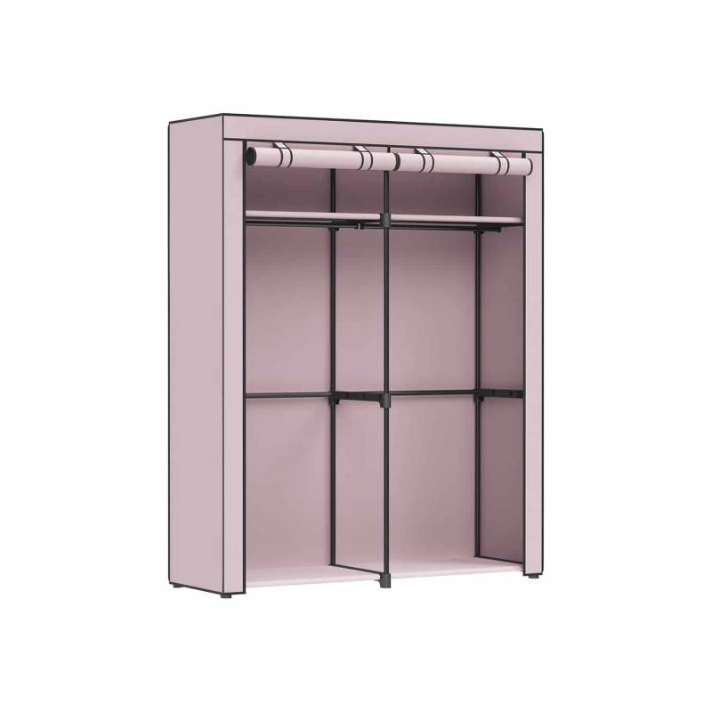 Kleiderschrank mit 2 Kleiderstangen faltbar lavendellila von SONGMICS