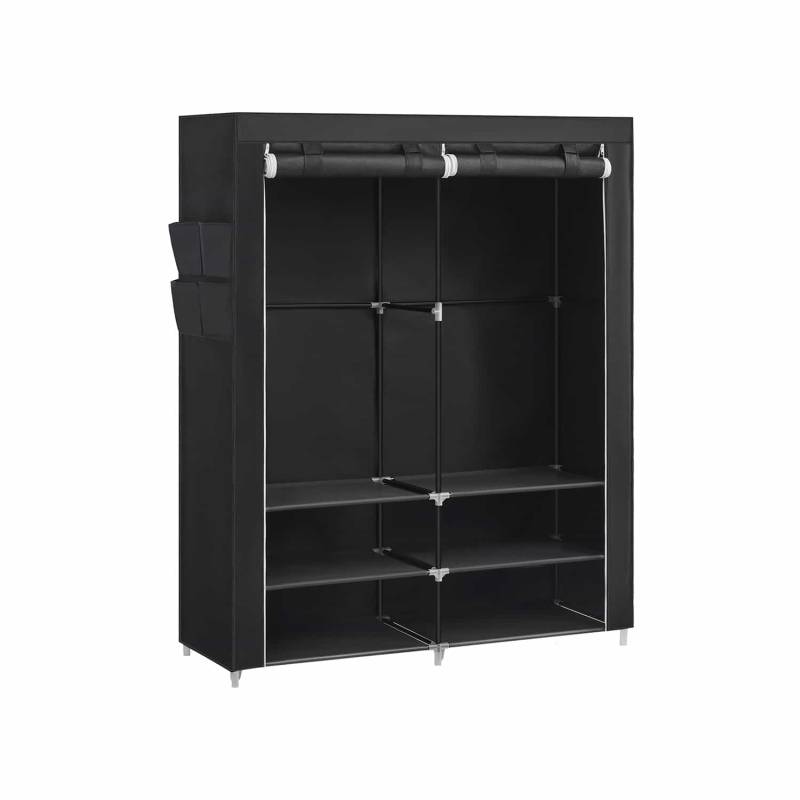 Kleiderschrank mit Ablagen viel Platz schwarz von SONGMICS