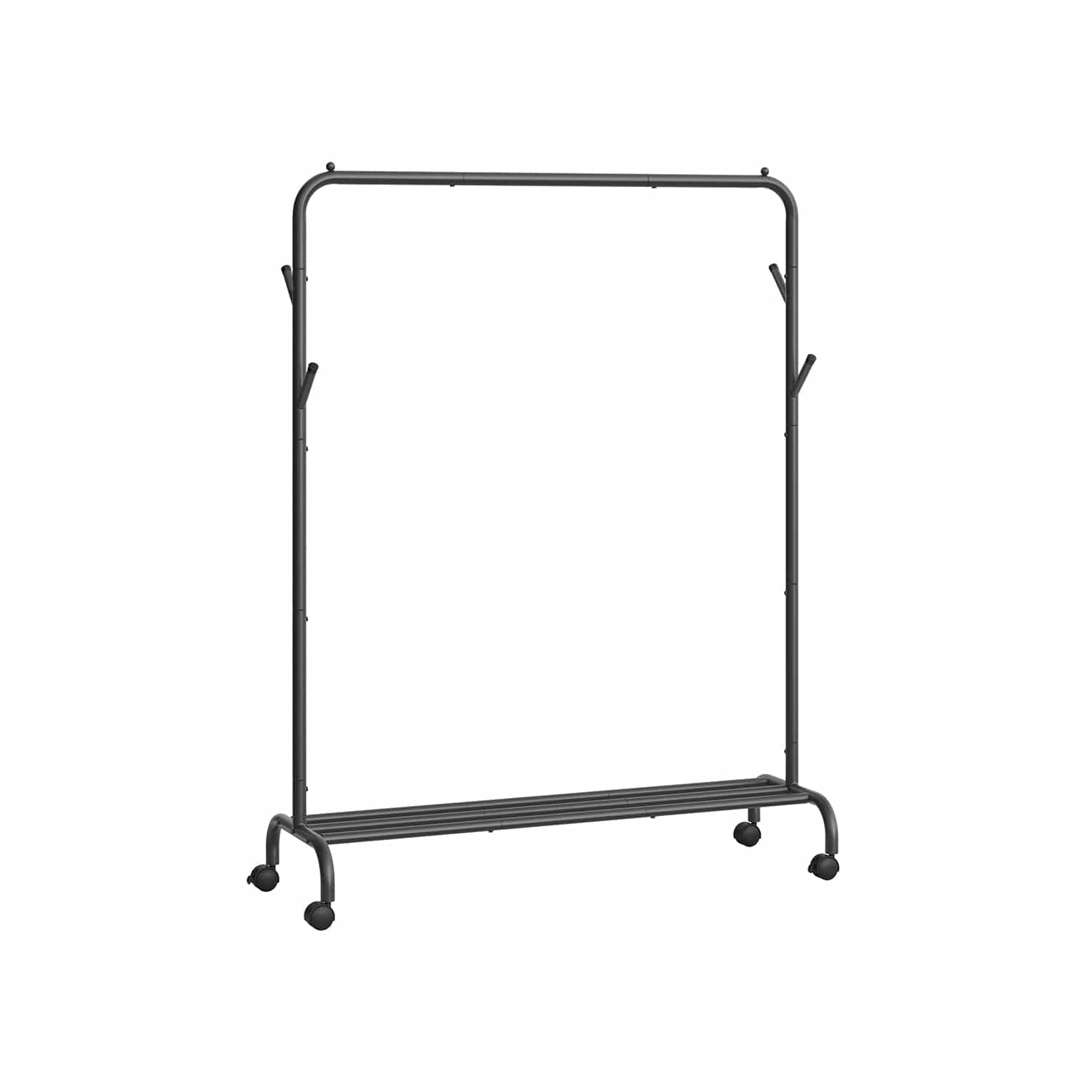 Kleiderständer auf Rollen 103,5 cm breit tintenschwarz von SONGMICS