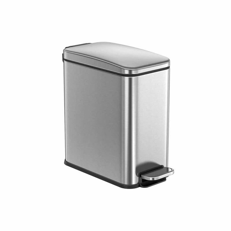 Kosmetikeimer 10 Liter mit Deckel silbern von SONGMICS