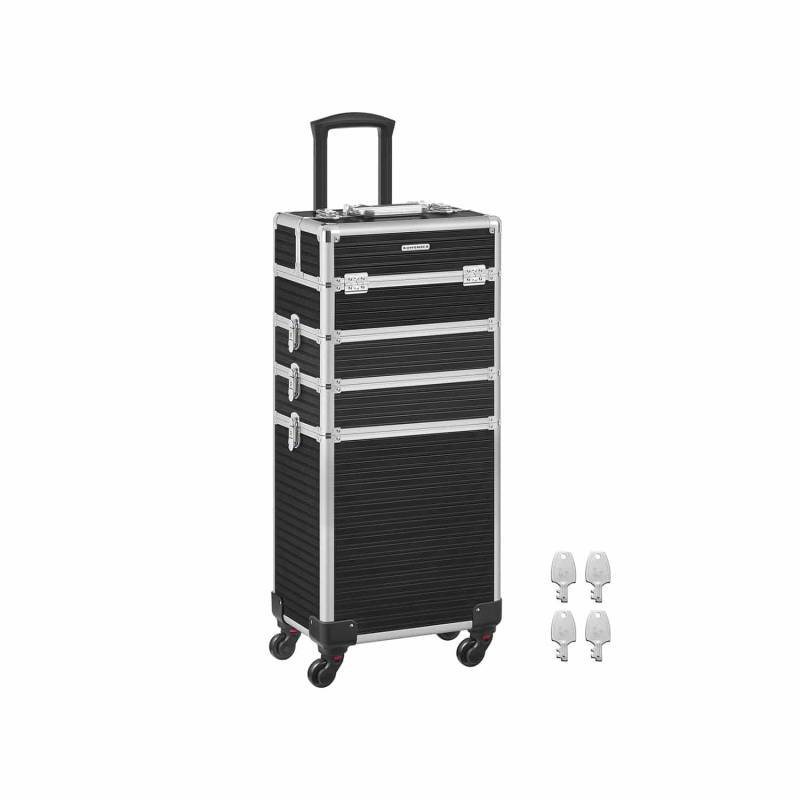 Kosmetikkoffer Trolley abschließbar für Reisen von SONGMICS