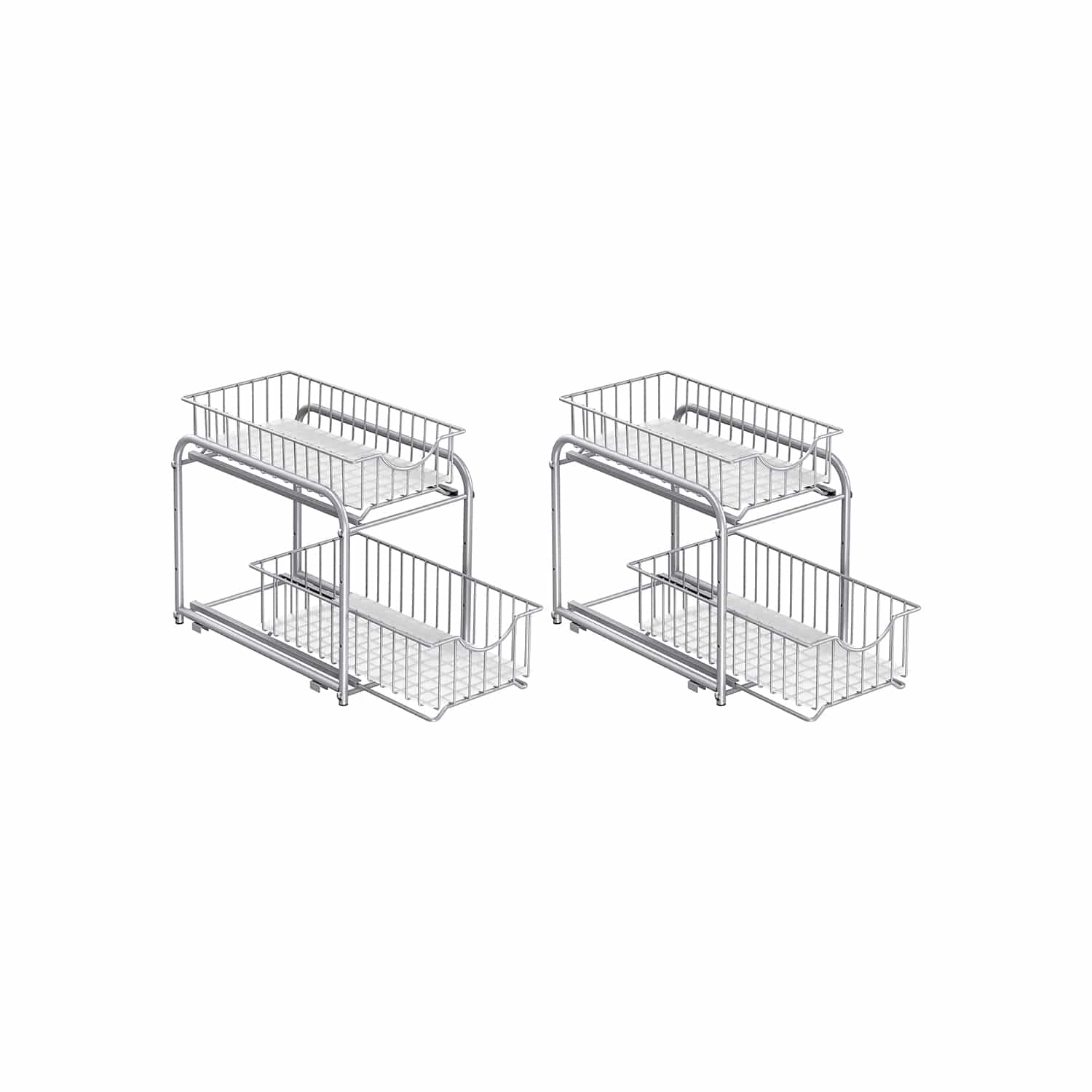 Küchenschrank Organizer 2er Set metallisches Silber Küchenschrank Organizer 2er Set metallisches Silber von SONGMICS