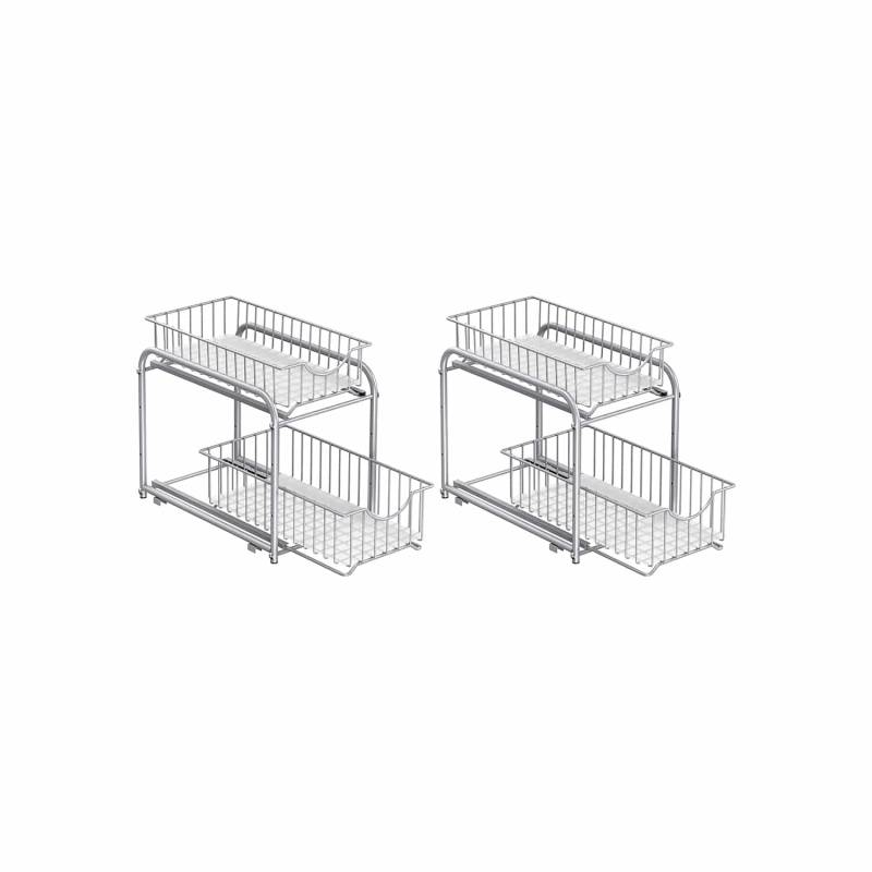 Küchenschrank Organizer 2er Set metallisches Silber von SONGMICS