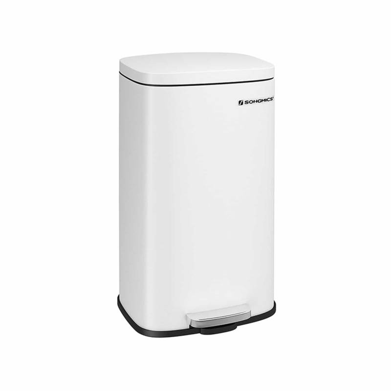 Mülleimer 30 L  für die Küche weiß von SONGMICS