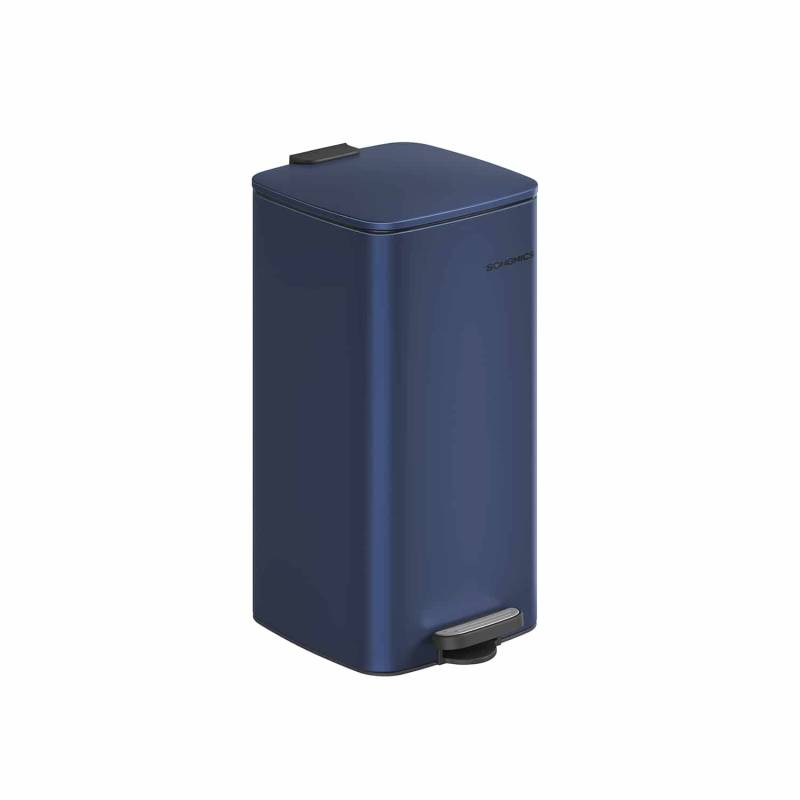Mülleimer 30 Liter aus Stahl mitternachtsblau von SONGMICS