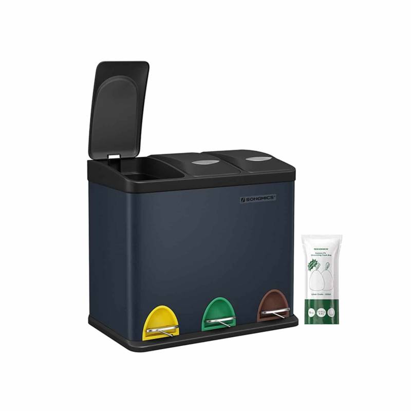 Mülleimer Küche, 3 x 8 L, kleine Kapazität von SONGMICS