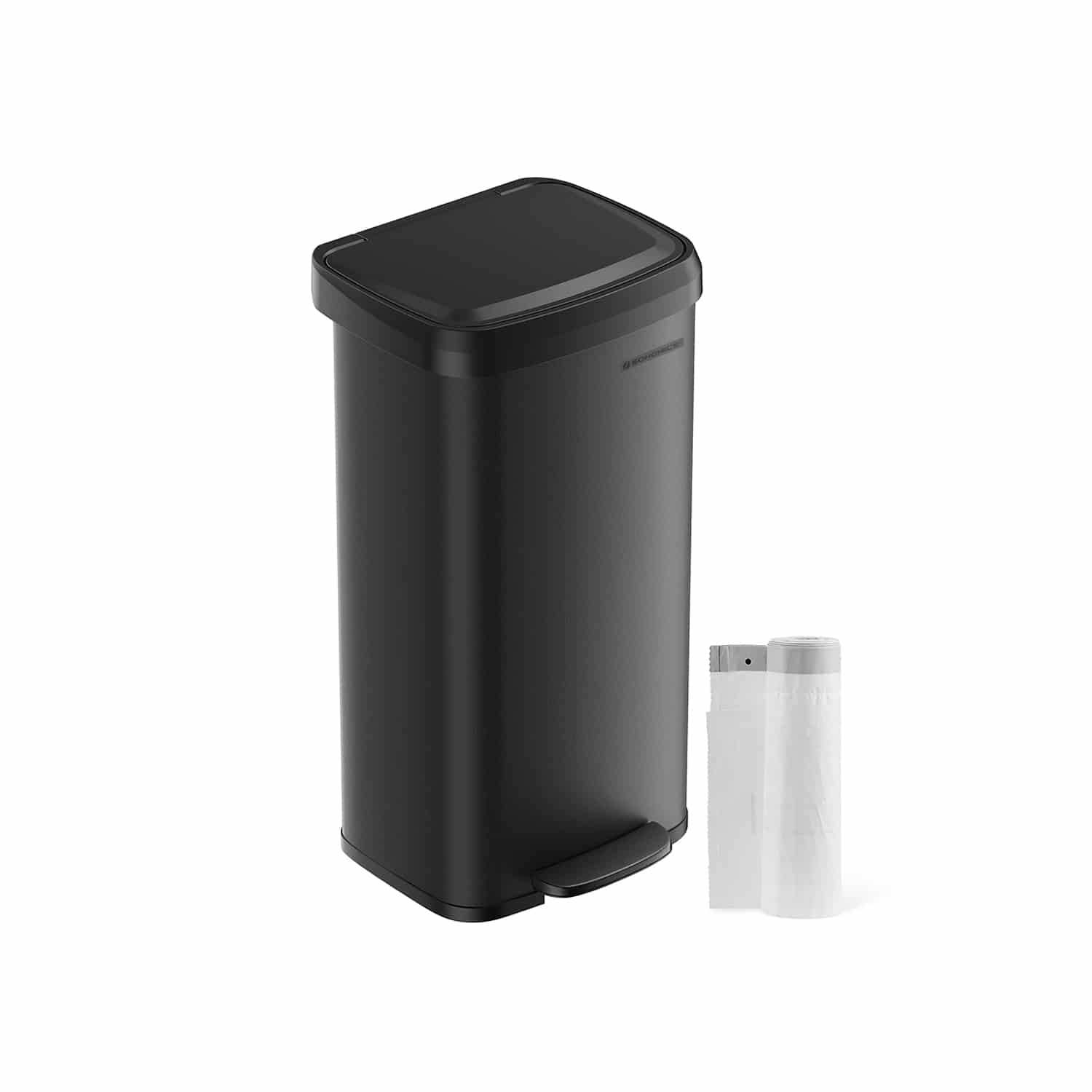 Mülleimer Küche 68 Liter aus Metall mit Deckel schwarz Mülleimer Küche 68 Liter aus Metall mit Deckel schwarz von SONGMICS