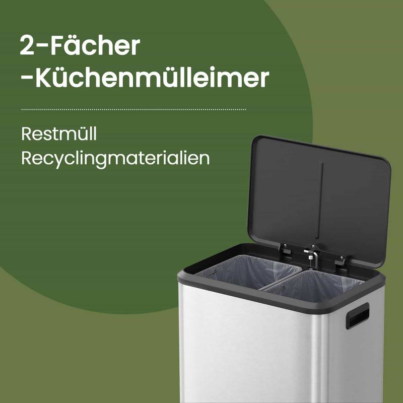 Mülleimer Küche metallicsilber von SONGMICS