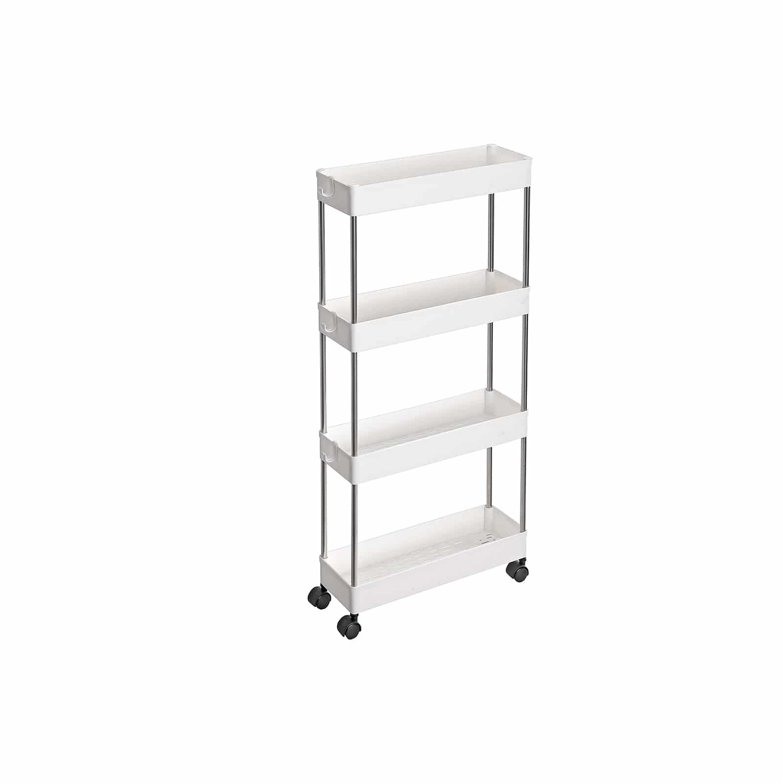 SONGMICS Nischenregal auf Rollen mit 4 Ablagen – 40x13,5x86 cm, Weiß SONGMICS Nischenregal auf Rollen mit 4 Ablagen – 40x13,5x86 cm, Weiß von SONGMICS