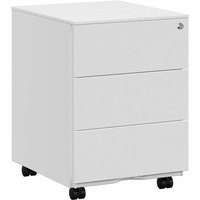 Rollcontainer, mobiler Aktenschrank, abschließbar, mit 3 Schubladen, Aufbewahrung von Akten, Büroutensilien, vormontiert, Büro, Homeoffice, 39 x 45 x von SONGMICS