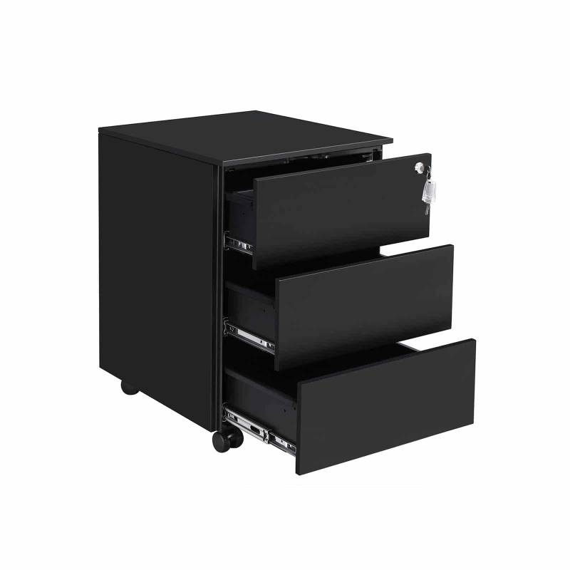 Rollcontainer Mattschwarz von SONGMICS
