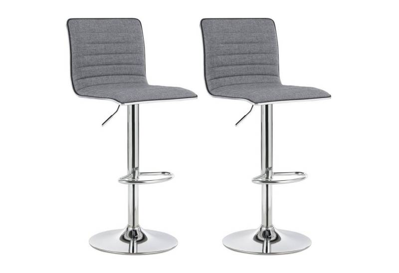 SONGMICS Barhocker Barstühle, 2er-Set, mit Rückenlehne, grau von SONGMICS