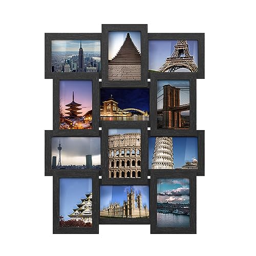 SONGMICS Bilderrahmen-Collage für mehrere Fotos, 12 Fotorahmen, Fotocollage, für 10 x 15 cm Bilder, Wandcollage, Fotowand, Montage erforderlich, tintenschwarz RPF26BK SONGMICS Bilderrahmen-Collage für mehrere Fotos, 12 Fotorahmen, Fotocollage, für 10 x 15 cm Bilder, Wandcollage, Fotowand, Montage erforderlich, tintenschwarz RPF26BK von SONGMICS
