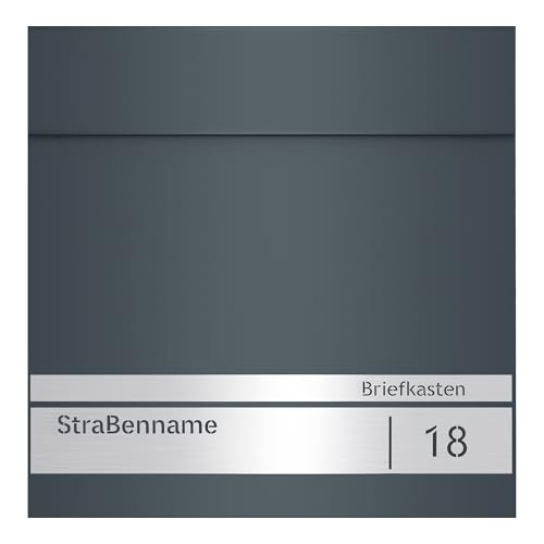SONGMICS Briefkasten personalisiert, mit Namensschild, Hausnummernschild, Postkasten, Softclose-Deckel, Zeitungsfach, Schloss, modern, einfache Montage, 10,5 x 37 x 37 cm, anthrazitgrau GMB090G01 SONGMICS Briefkasten personalisiert, mit Namensschild, Hausnummernschild, Postkasten, Softclose-Deckel, Zeitungsfach, Schloss, modern, einfache Montage, 10,5 x 37 x 37 cm, anthrazitgrau GMB090G01 von SONGMICS