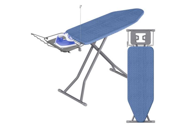 SONGMICS Bügelbrett, Bügelfläche 122x38 cm, 122 x 38 cm Bügelfläche, Bügeltisch höhenverstellbar, klappbar von SONGMICS