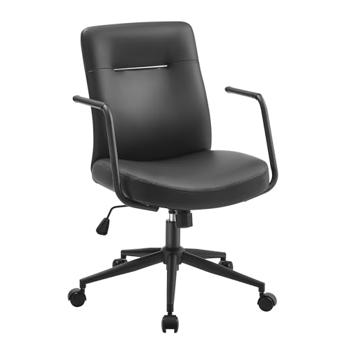 SONGMICS Bürostuhl, Computerstuhl, PU-Oberfläche, leicht zu reinigen, höhenverstellbar, Bequeme Rückenlehne und gebogener Sitz, bis 150 kg belastbar, tintenschwarz OBG031B01 SONGMICS Bürostuhl, Computerstuhl, PU-Oberfläche, leicht zu reinigen, höhenverstellbar, Bequeme Rückenlehne und gebogener Sitz, bis 150 kg belastbar, tintenschwarz OBG031B01 von SONGMICS