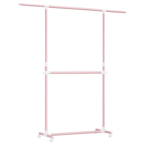 SONGMICS Double Clothes Rail PinkLLR401R01 von SONGMICS