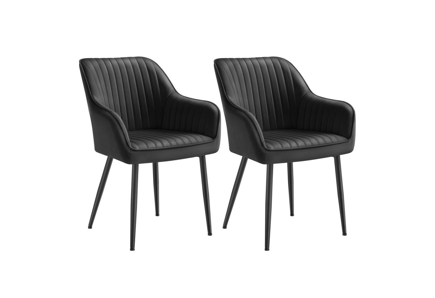 SONGMICS Esszimmerstuhl (2 St), Polsterstuhl mit Metallbeine, Samt, für Schminktisch, 2er Set/4er Set von SONGMICS