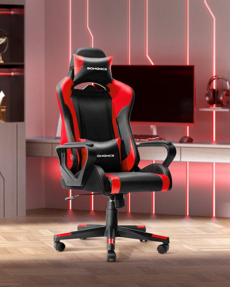 SONGMICS Gaming Chair, ergonomisch, höhenverstellbar, Wippfunktion von SONGMICS