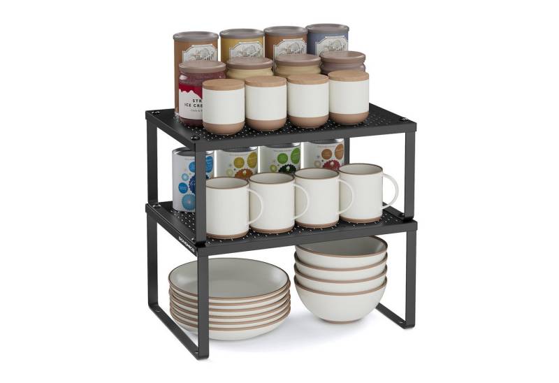 SONGMICS Gewürzregal, 2-tlg., Gewürzregal, 2er Set, Küchenregal, Küchen-Organizer, Küche SONGMICS Gewürzregal, 2-tlg., Gewürzregal, 2er Set, Küchenregal, Küchen-Organizer, Küche von SONGMICS