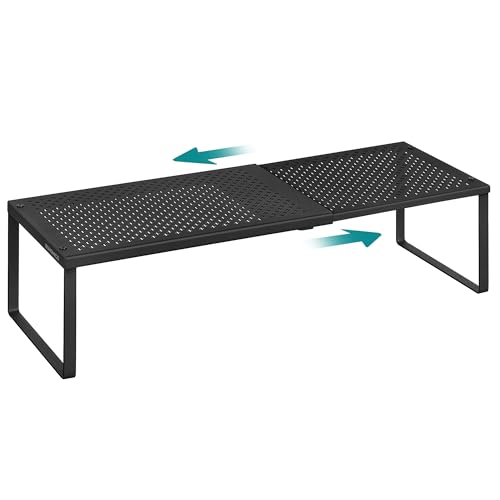 SONGMICS Gewürzregal, ausziehbar, Küchen-Organizer, Küchenregal, Schrank-Organizer, Gewürzhalter, Küche, kleines Regal, Metall, Arbeitsplatte, Tisch-Organizer, Schuhregal, Mattschwarz KCS007B01 SONGMICS Gewürzregal, ausziehbar, Küchen-Organizer, Küchenregal, Schrank-Organizer, Gewürzhalter, Küche, kleines Regal, Metall, Arbeitsplatte, Tisch-Organizer, Schuhregal, Mattschwarz KCS007B01 von SONGMICS