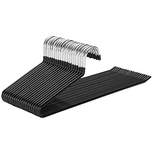 SONGMICS Hosenbügel, 20er Set, Kleiderbügel Hosen, offenes Ende, multifunktional, rutschfest, platzsparend, Länge 38 cm, schwarz CRI004-20 SONGMICS Hosenbügel, 20er Set, Kleiderbügel Hosen, offenes Ende, multifunktional, rutschfest, platzsparend, Länge 38 cm, schwarz CRI004-20 von SONGMICS