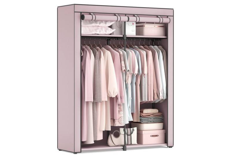 SONGMICS Stoffschrank mit Stangen zum Aufhängen, faltbar, 140 x 43 x 174 von SONGMICS